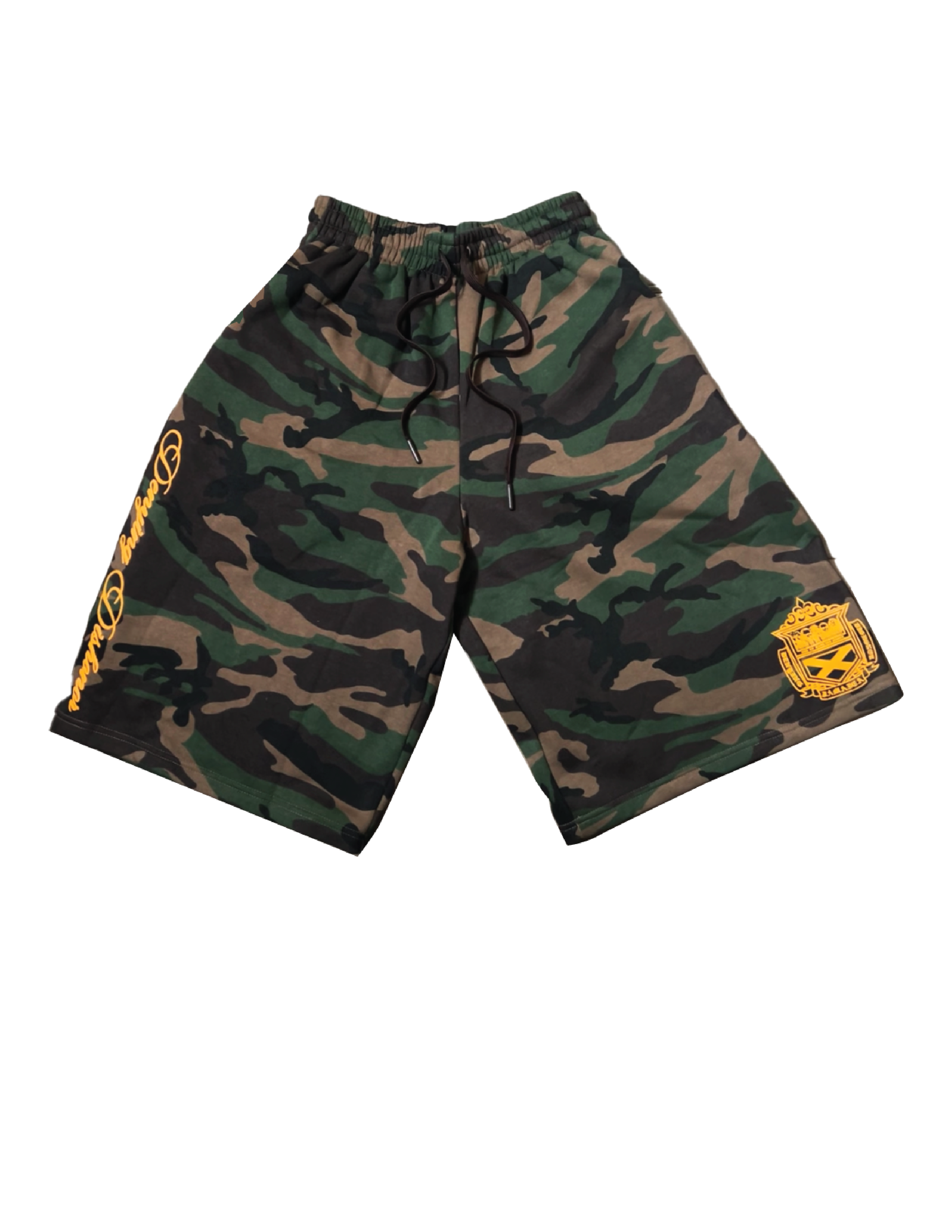 'GOD BLESS JAMAICA' CAMO SHORTS *BACK PRINT*